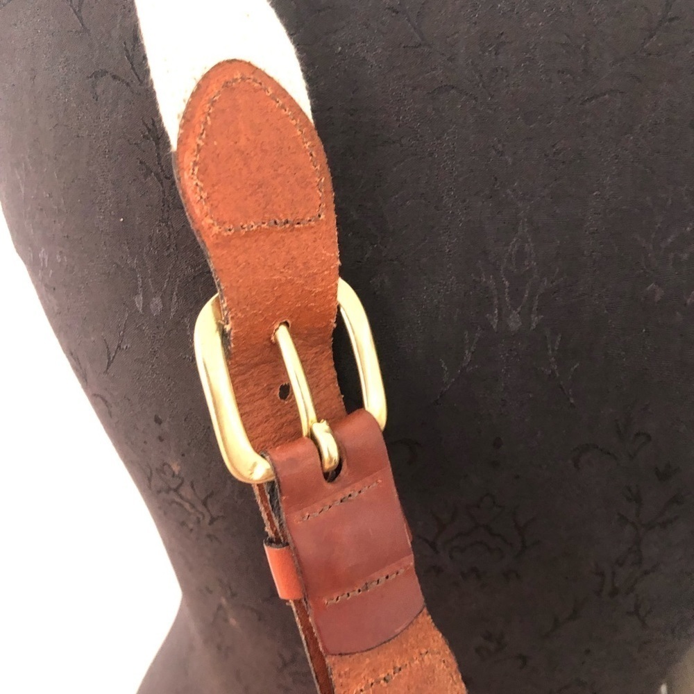 Essex Belt Company Swordfish Ribbon Belt On Canvas With Leather 51” Very Long - Picture 4 of 9